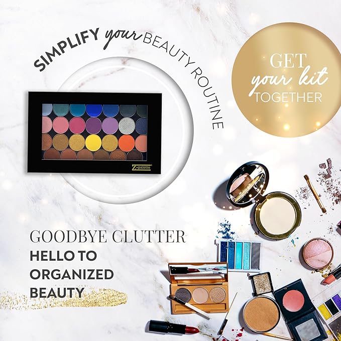 Large Magnetic Makeup Palette, Empty Magnetic Palette, Universal Magnet makeup palette for Eyeshadows, Powders, Customizable Beauty Organizer with Clear Window