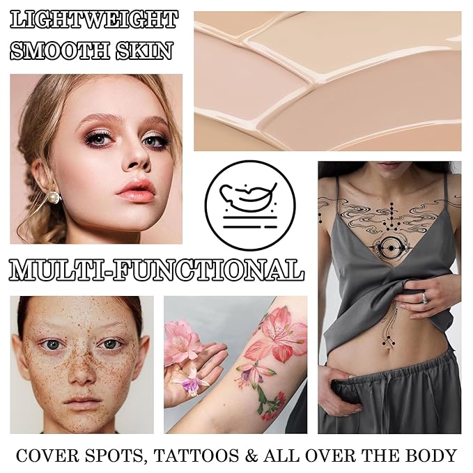 6 Colors Correcting Concealer Cream Contour Palette,Long Lasting Concealer Cream Makeup Palettes with Concealer Brush,Multi-purpose Contouring Liquid Foundation Makeup Kit