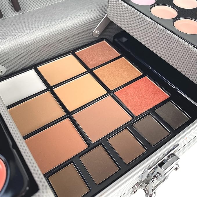 Professional 132 Colors All-in-one Makeup Palette Cosmetic Contouring Kit Combination with Eyeshadow, Cream Concealer, Eyebrow Powder, Lip Gloss Blusher and Pressed Powder