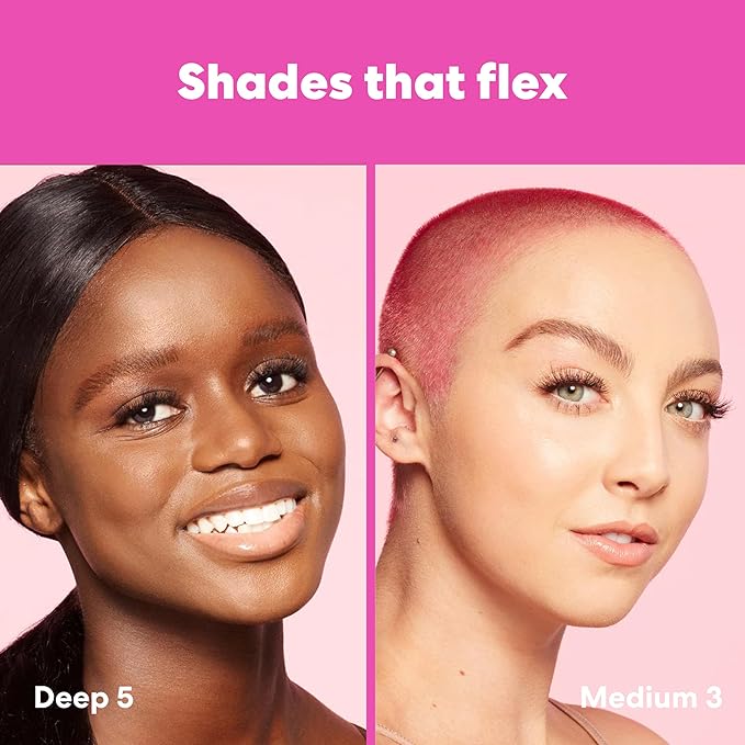 Beautyblender 12-Hour Always on Radiant Skin Tint, Breathable Serum Foundation Stays Put for All Day Long Wear, Infused with Hyaluronic Acid & Niacinamide, Deep 5