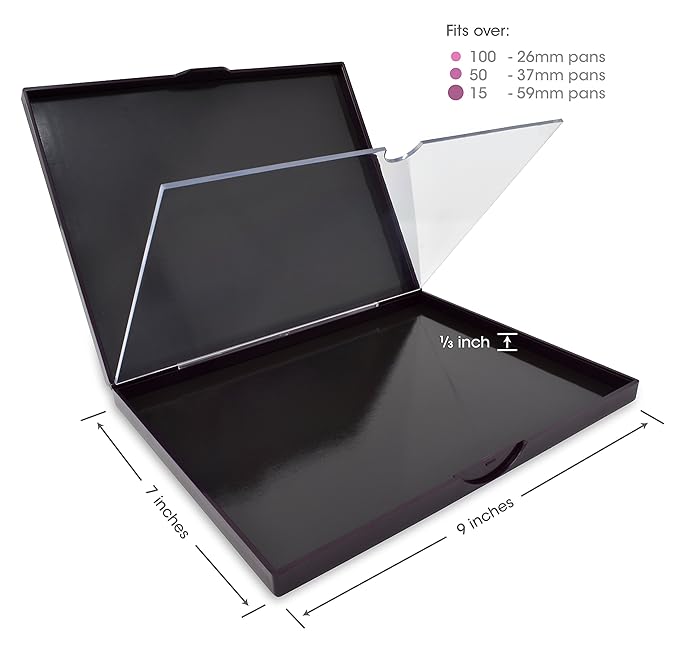The Adept Palette in Praetorian Purple - Double Sided Magnetic Empty Palette with Divider, Holds Over 100 Standard Round Eyeshadow Pans, Hardshell Case
