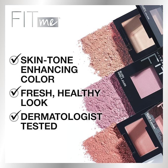 Maybelline Fit Me Blush, Lightweight, Smooth, Blendable, Long-lasting All-Day Face Enhancing Makeup Color, Wine, 1 Count