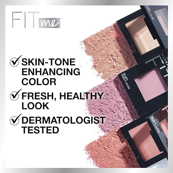 Maybelline Fit Me Blush, Lightweight, Smooth, Blendable, Long-lasting All-Day Face Enhancing Makeup Color, Coral, 1 Count