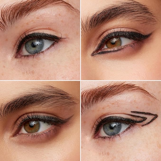 Wonderskin Eyeliner Pencil, 1440 Longwear Black Glitter Eyeliner Pencil - Waterproof, Sharpenable & Smudge Proof