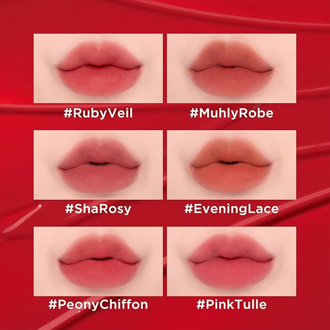 JUNG SAEM MOOL LIP-PRESSION See-Through Tint 0.14 Fl Oz, Soft Blurred Velvet Tint with Lightweight Long lasting Hydration, Seamless Fit Texture, Mood Tone Color, Korean Lip Makeup (PEONY CHIFFON)