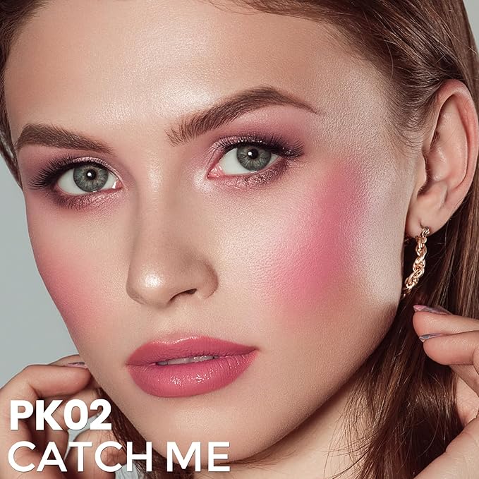 FOCALLURE Silky Cream Liquid Blush,Leaving a Matte Dewy Makeup Look,Easy to Apply and Create a Natural Flush,Long Lasting and Lightweight Cheek Blush Face Makeup,CATCH ME