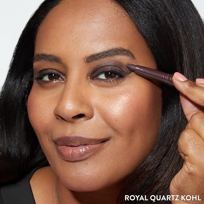LAURA GELLER NEW YORK Kajal Longwear Kohl Eyeliner Pencil - Royal Quartz - Caffeine and Vitamin E - Smooth & Blendable Liner - Built-In Sharpener