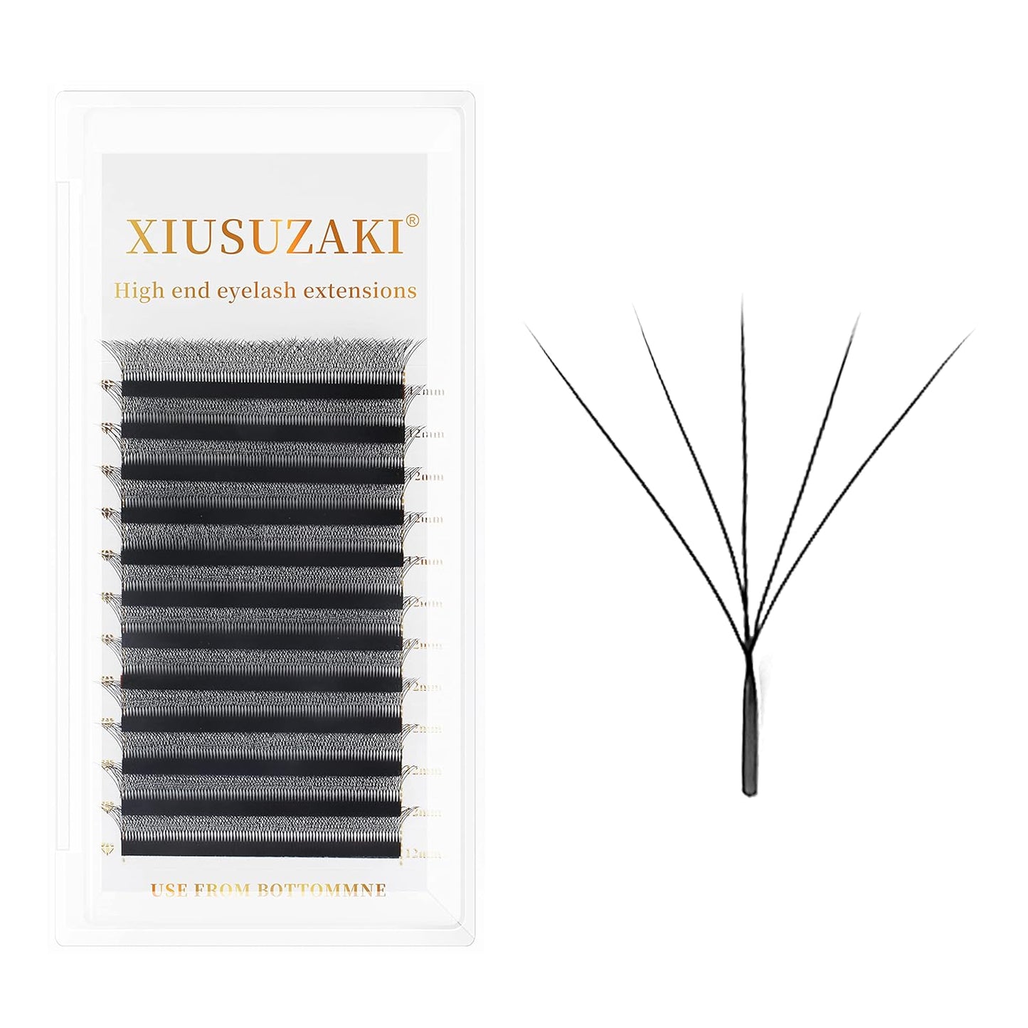 W Eyelash Extension 5D Volume Premade Fans 0.07 D Curl 8-15mm mix W Lashes Matte Black Lash Extensions Easy Fans W Shape Eyelash yy Eye Lashes(5D-0.07D-8-15mm Mix)