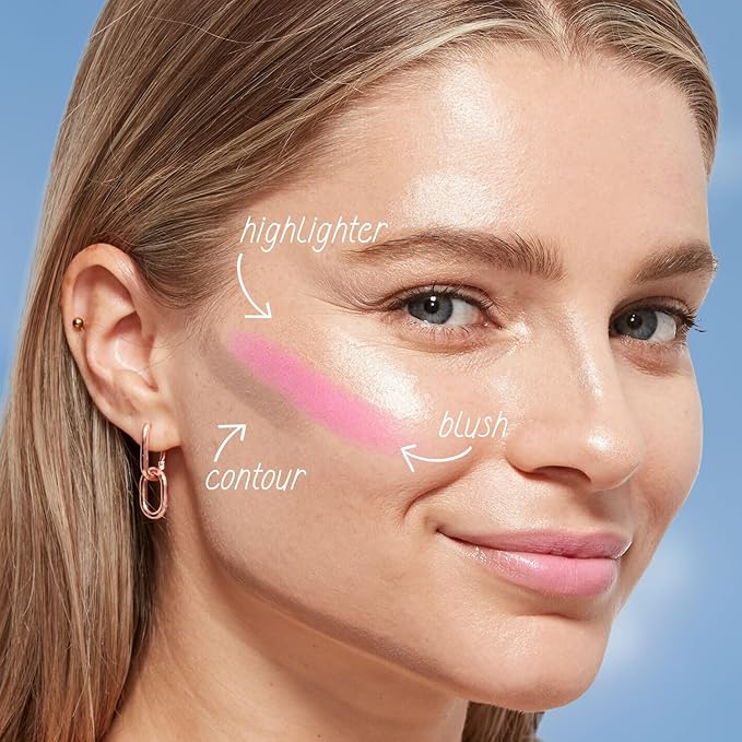 CoverGirl Trublend Skin Enhancer Blush Balm Stick, 210 Radiant Peach, Vegan Formula, Easy to Use, Glides on Effortlessly, Non-Greasy, Doesn't Crease, 0.21oz
