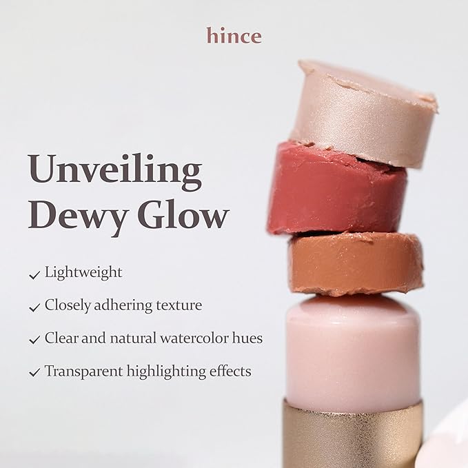 hince True Dimension Radiance Balm 10g - Natural Shimmer Glow Face Highlighter Stick Glow Balm Korean Blush Transparent Color Skin Tone Slim Fitting Texture, Multi Makeup Stick (1, TENDER ROOM, TP003)