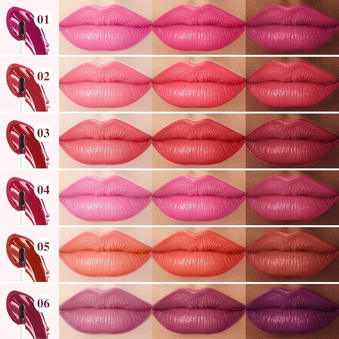 Lip Stain - Lip Stain Peel Off Long-Lasting with Matte Finish Waterproof & Transfer-Proof, Lip Liner Moisturizing & Nourishing Non-Stick Cup Highly Pigmented Color Lip Tint (04 Rose)