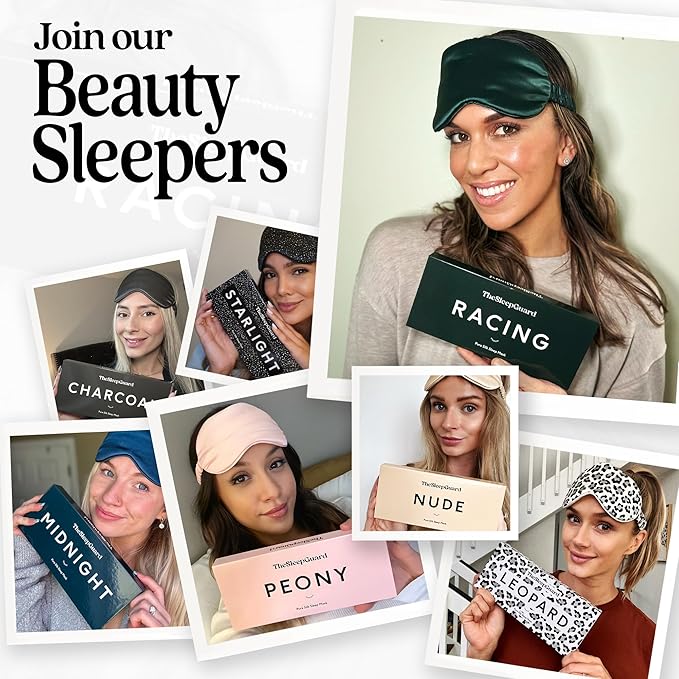 Pure Silk Sleep Mask [100% 6A Mulberry Silk, 22 Momme] Light Blocking Travel Essentials. Eye Masks for Sleeping. Black Oeko-Tex Blindfold. Eye Covers for Men & Women