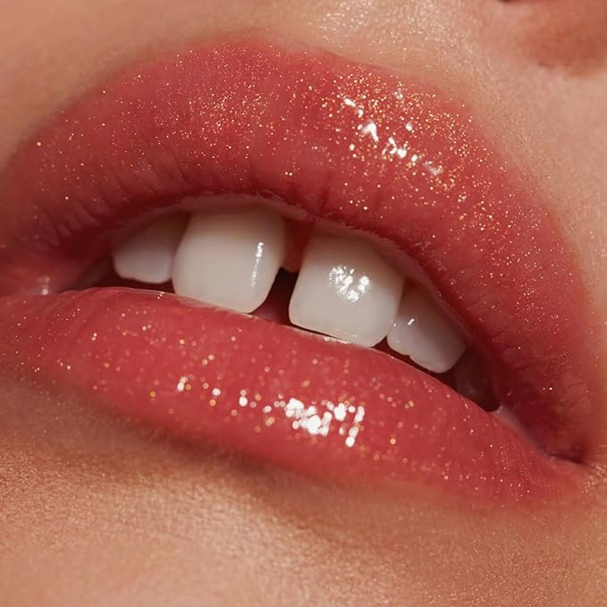 Live Tinted Huegloss High-Shine Lip Gloss - Hydrating, Non-Sticky, Moisturizing Lip Gloss with Hyaluronic Acid, Coconut Oil, and Shea Butter For a Soft Barrier & Seals in Moisture - Soft Shimmary Pink