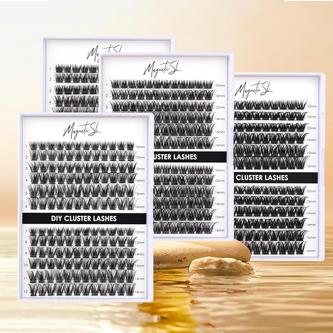 Lash Clusters 144 Pcs Individual Lashes Clusters Eyelash Extensions False Eyelashes DIY Lash Extension Reusable False Eyelashes Natural Look Mix 10-16mm C D Curl-DM06