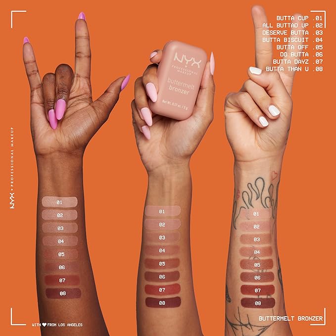 NYX PROFESSIONAL MAKEUP Matte Buttermelt Bronzer, Longwear Face Makeup with Up to 12 Hours of Wear, Vegan Formula - Do Butta