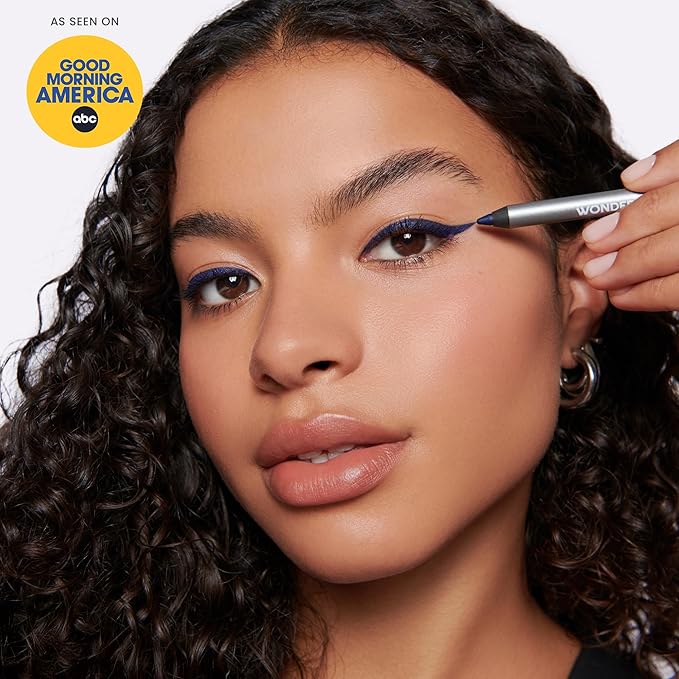 Wonderskin Eyeliner Pencil, 1440 Longwear Blue Glitter Eyeliner Pencil - Waterproof, Sharpenable & Smudge Proof