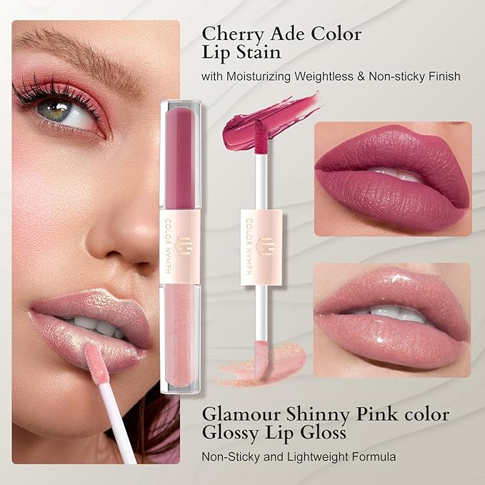 Color Nymph Girls Makeup Kit for Teens Girls with Cosmetic Bag, Full Face Makeup Kit For Women included 9 Color Eyeshadow Palette Concealer Liquid Blush Eyeliner Lipgloss
