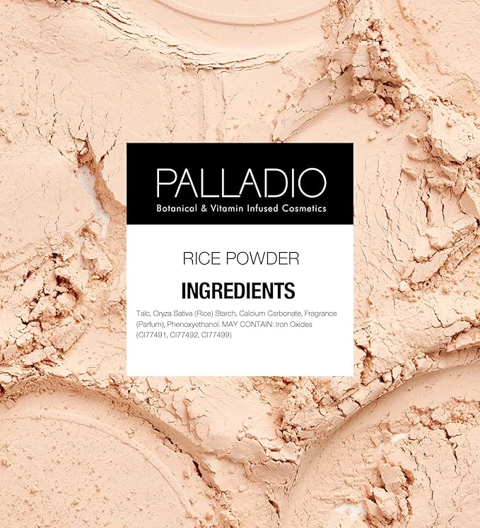 Palladio, Pressed Rice Powder, Natural, 0.26 Ounce