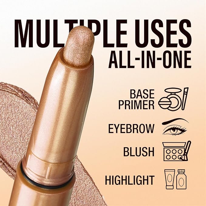 Jolilab Eyeshadow Stick, 2 Colors Matte Professional Bright-Colored Contouring and Highlight Stick, Cream Waterproof Long Lasting High Pigmented Eye Shadow.