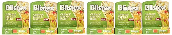 Blistex Lip Protectant SPF 15 Orange Mango Blast.15 oz (Pack of 6)