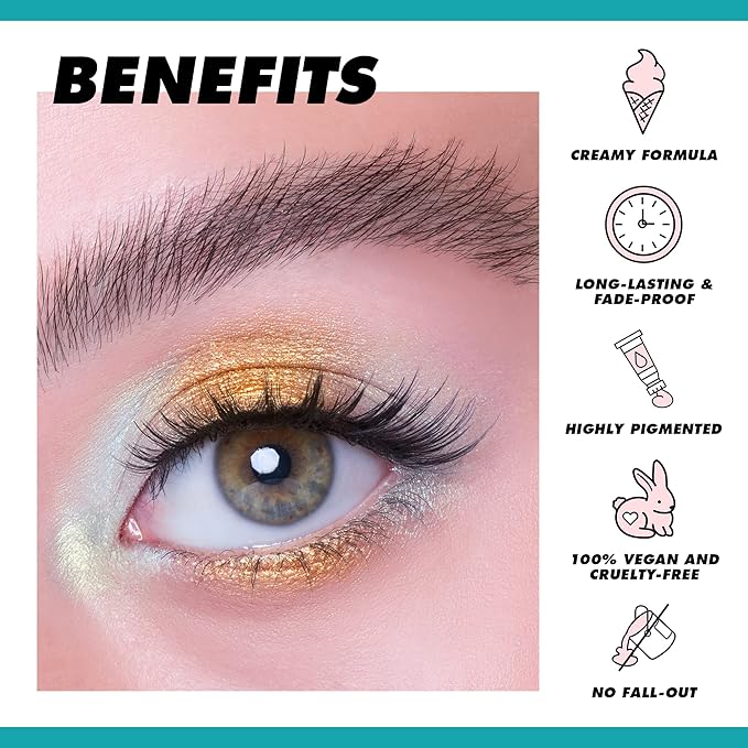 Lime Crime Eye & Face Palette, Prelude, Chroma - 8 Highly Pigmented Matte & Metallic Shades of Golds, Deep Purple & Teal - Highly Pigmented Color & Easy to Blend - Mirrored Box - Vegan