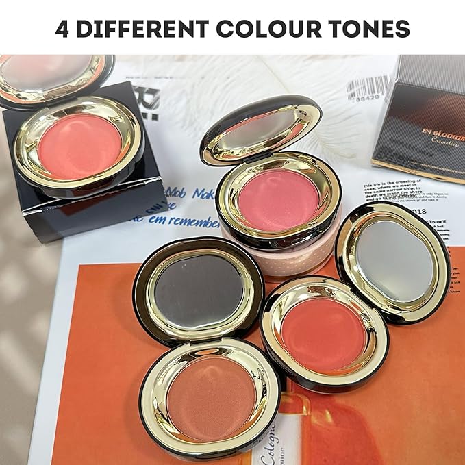Face Blush for Cheeks Waterproof Smooth Creamy Formula, Matte Finish Buildable Lightweight Cream Blush Balm Create a Natural, Long Lasting Makeup Brightens Facial Radiance (Khaki)