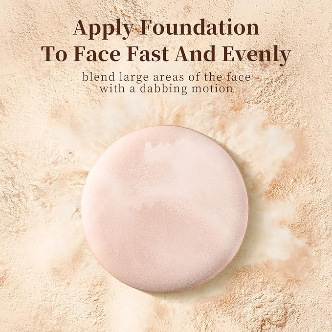 MOHOPE 8Pcs Air Cushion Makeup Puffs for Foundation with Portable Box, No Latex Blending Sponge for Liquid, Cream, Foundation and Powder, Teardrop Powder Puff, Purple