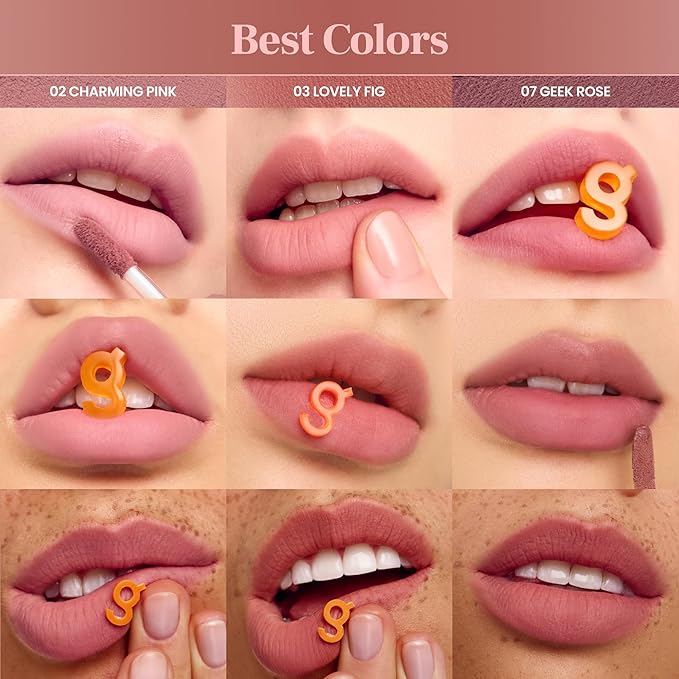 COLORGRAM NUDE BLUR TINT 16 ROMANTIC CORAL | Soft Velvet Matte Liquid Lipstick & Cheek Tint | Lightweight Blurring Tint for a Smooth & Airbrushed Finish | Long-Lasting & Non-Sticky Formula