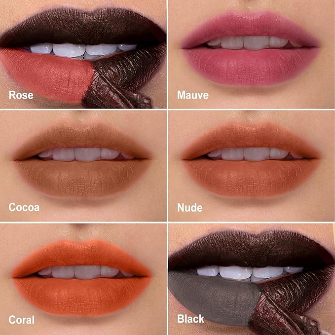 OETUIOW Lip Stain Peel Off, Lip Liner Moisturizing Long-Lasting & Waterproof, Transfer Proof & Plumping, Non-Stick Cup, Mauve Color