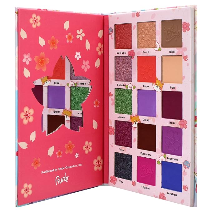 Manga Collection Pressed Pigments and Shadows Palette - First Love Diary by Rude Cosmetics for Women - 0.77 oz Palette