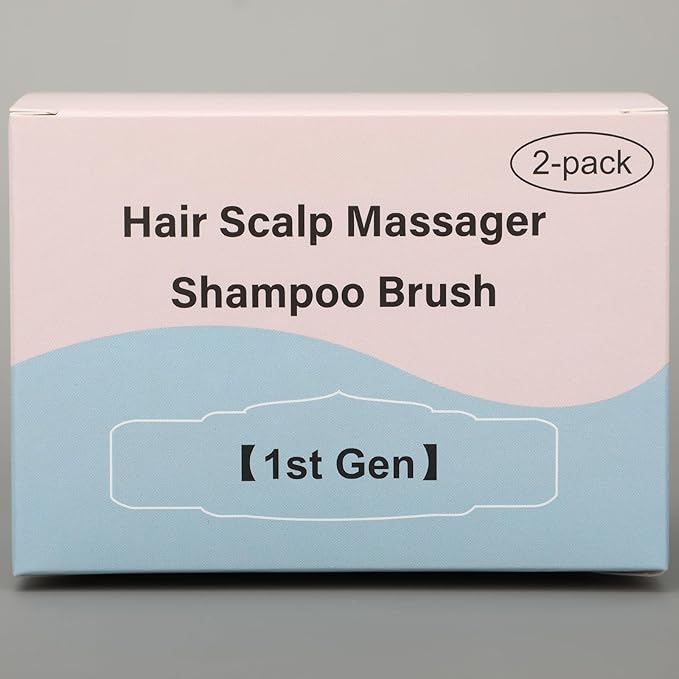 FREATECH 2-Pack Wheat Straw Hair Scalp Massager Shampoo Brush with Silicone Bristles for Hair Growth and Dandruff, Scalp Scrubber Head Exfoliator for Wet & Dry Use, Women Men Kids