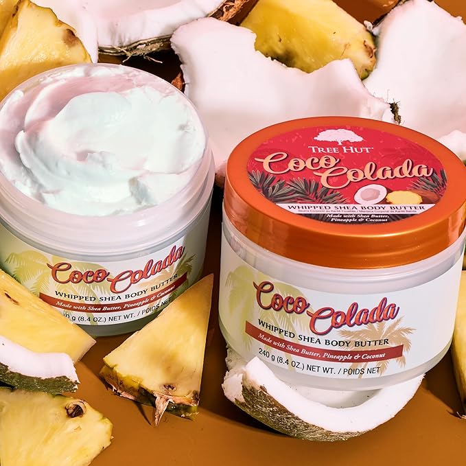 Tree Hut Coco Colada Whipped Shea Body Butter, 8.4oz, with Natural Shea Butter for Nourishing Essential Body Care