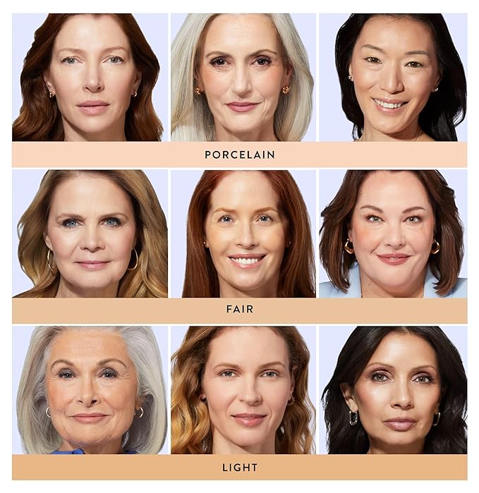 LAURA GELLER NEW YORK Baked Balance-n-Brighten Foundation with Kabuki Brush Makeup Set, Porcelain