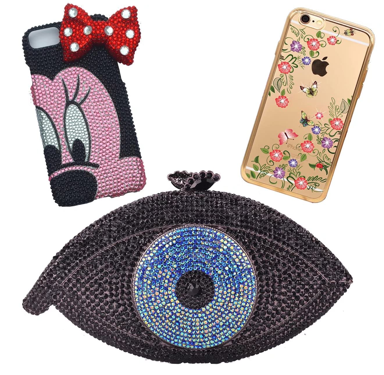 3000 Pieces SS6 2mm Flatback Rhinestones Clear Glass Round Gems Crystals for Nail Art DIY Crafts Clothes Shoes Bags （Purple）