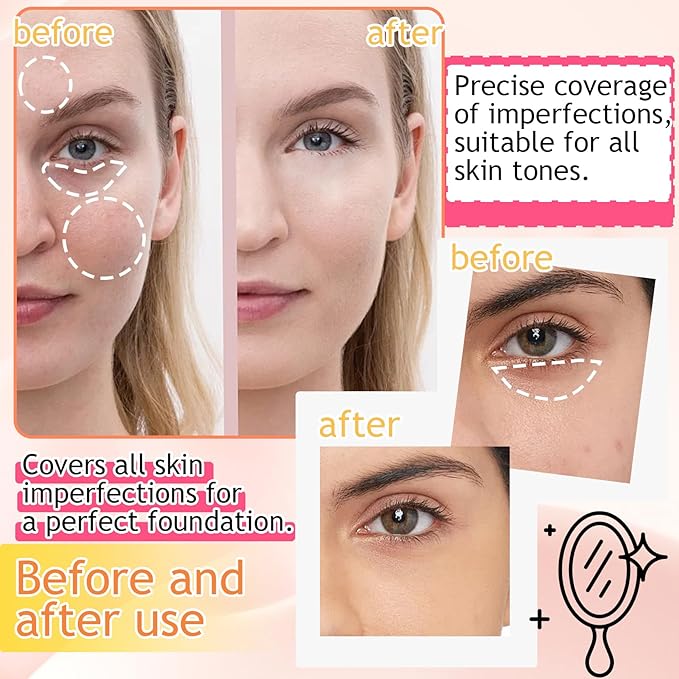 15 Colors Cream Contour Palette,Lightweight Concealer Full Coverage Contouring Liquid Foundation Palette,Multi-use Blendable Color Corrector Concealer Palette with Makeup Sponge