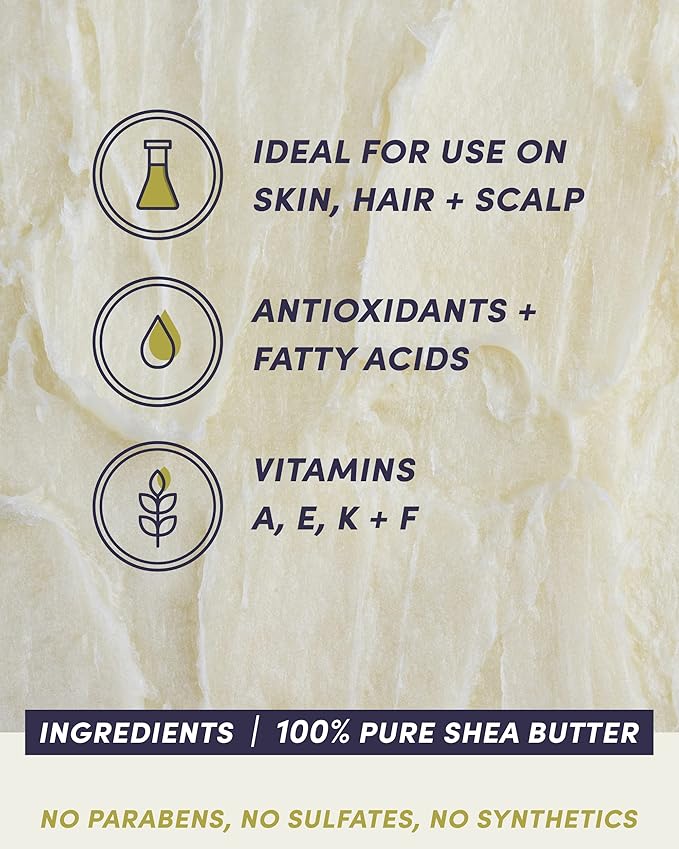 Eu'Genia Pregnancy Formula (Lavender, 12oz), 100% Pure Unrefined Ghanaian Shea, Premium Moisturizer Helps Prevent Stretch Marks, for All Skin & Hair Types