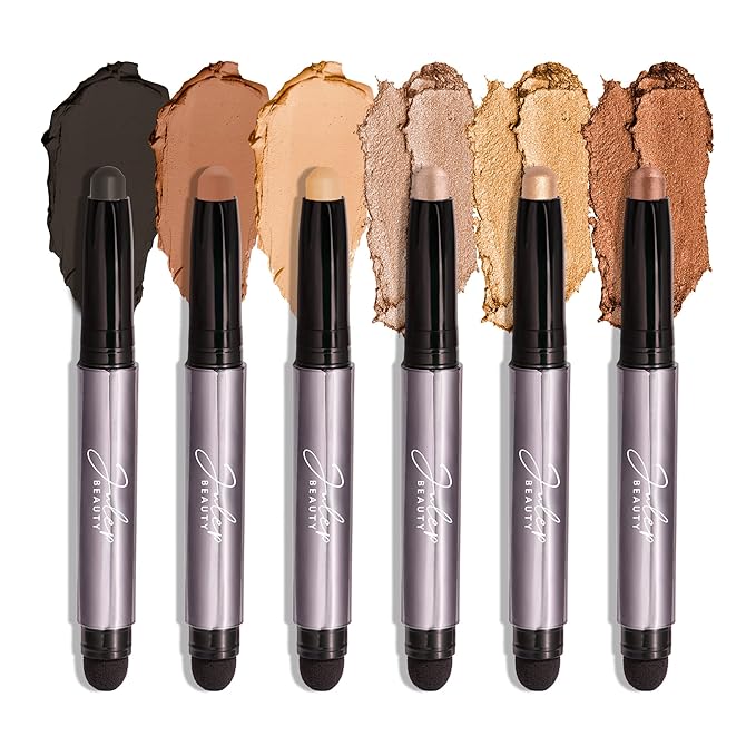 Julep Eyeshadow 101 Crème-to-Powder Eyeshadow Stick Palette-Style Creme-to-Powder 6 Piece Gift Set- Daylight