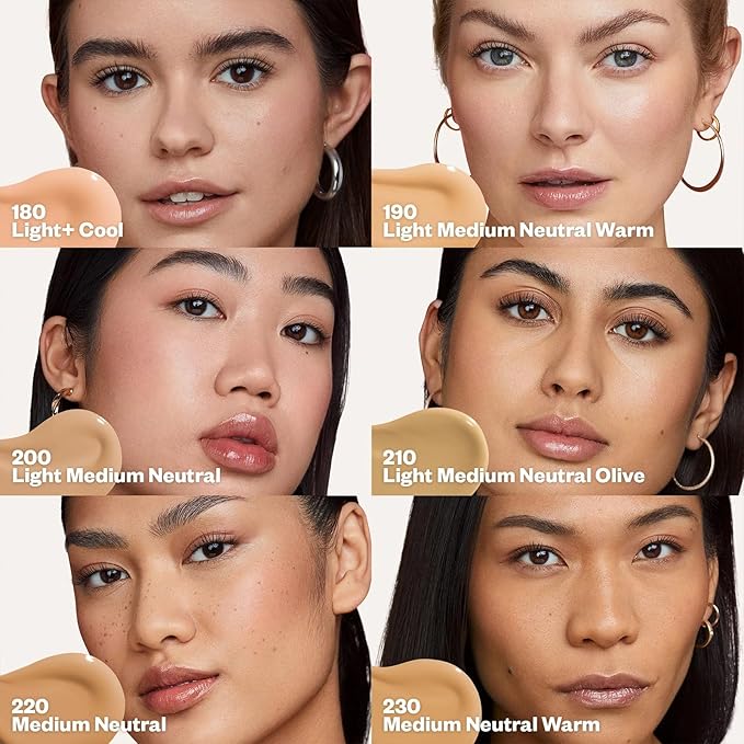 Kosas Revealer Skin-Improving Foundation with SPF 25 Protection - Hydrate, Brighten, Soothe, Plump, Protect Skin - Smoothing Texture, Natural Finish and Clean Formula - Light Medium Neutral Olive 210