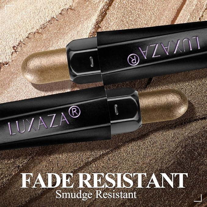 BROWN NEUTRAL Eyeshadow Stick Makeup 6PCS Set, Metallic Shimmer Matte Cream Eye Shadow Eyeliner Brightener Pencil Crayon - BROWN NEUTRAL