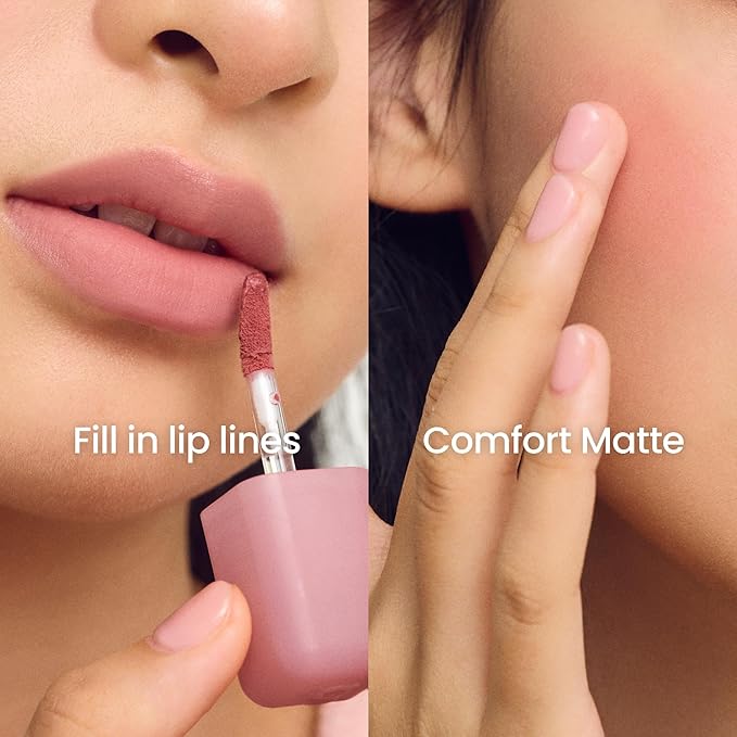 COLORGRAM NUDE BLUR TINT 06 LUCKY BERRY | Soft Velvet Matte Lip Stain & Cheek Tint | Lightweight Blurring Tint for a Smooth & Airbrushed Finish | 24H Hydration