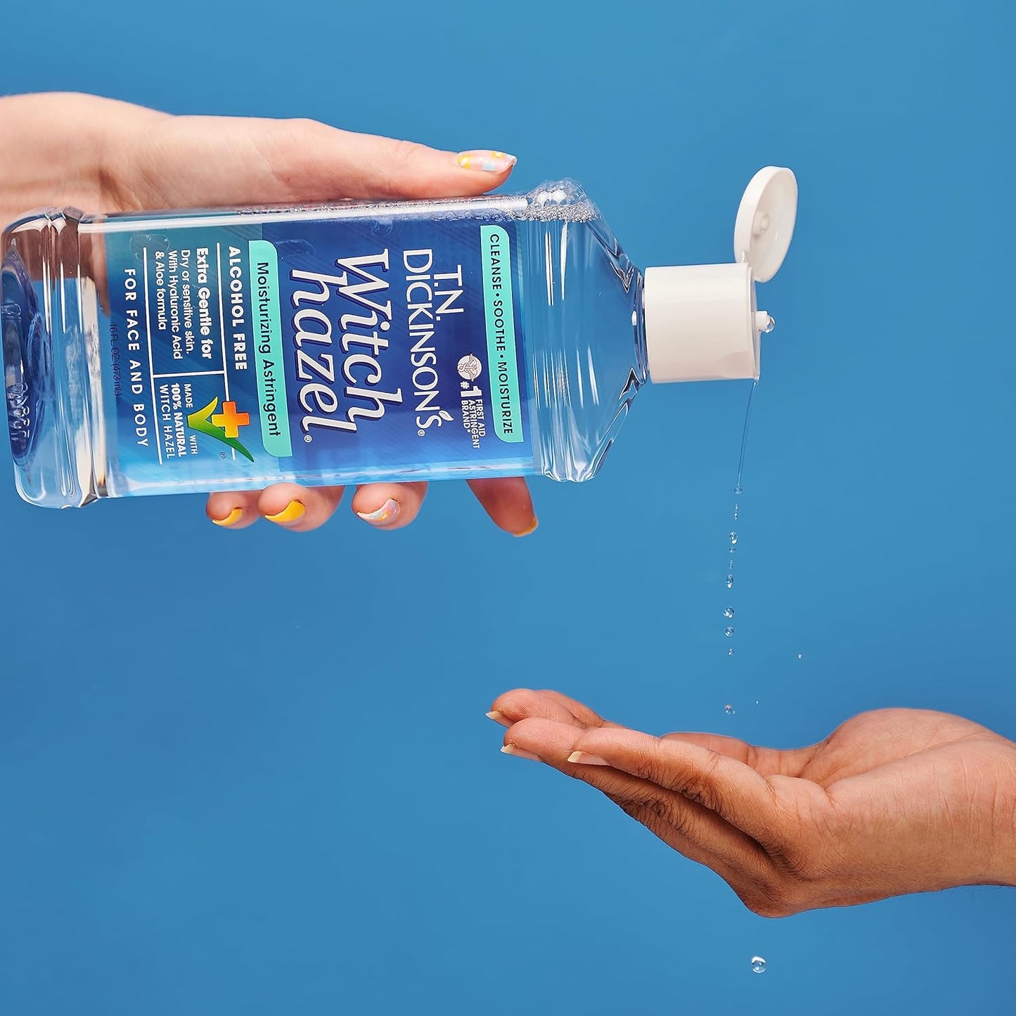 T.N. Dickinson's Witch Hazel Alcohol-Free Moisturizing Astringent, Made with 100% Natural Witch Hazel 16 oz (Pack of 2)