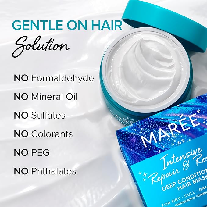 MAREE Hair Mask for Damaged Hair 2 PACK - Keratin Treatment Conditioner - Extremely Deep Conditioning Mask, Hydrating & Repairing, Keratina Mascarilla Para el Cabello