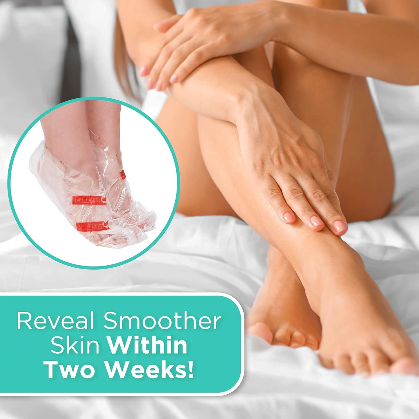 DERMORA Foot Peel Mask | Skin Exfoliating Foot Masks | Dry, Cracked Feet, Callus, Dead Skin Remover | Baby Soft Feet | Peach Scent | Pack of 2 | Regular
