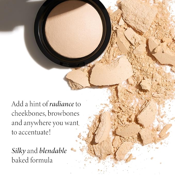 LAURA GELLER NEW YORK Baked Natural Glow Highlighter Radiance Enhancing Makeup, French Vanilla