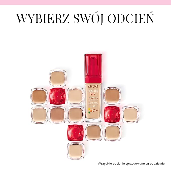 Bourjois Healthy Mix Anti-Fatigue Medium Coverage Liquid Foundation 52 Vanilla, 30ml, 29199601052