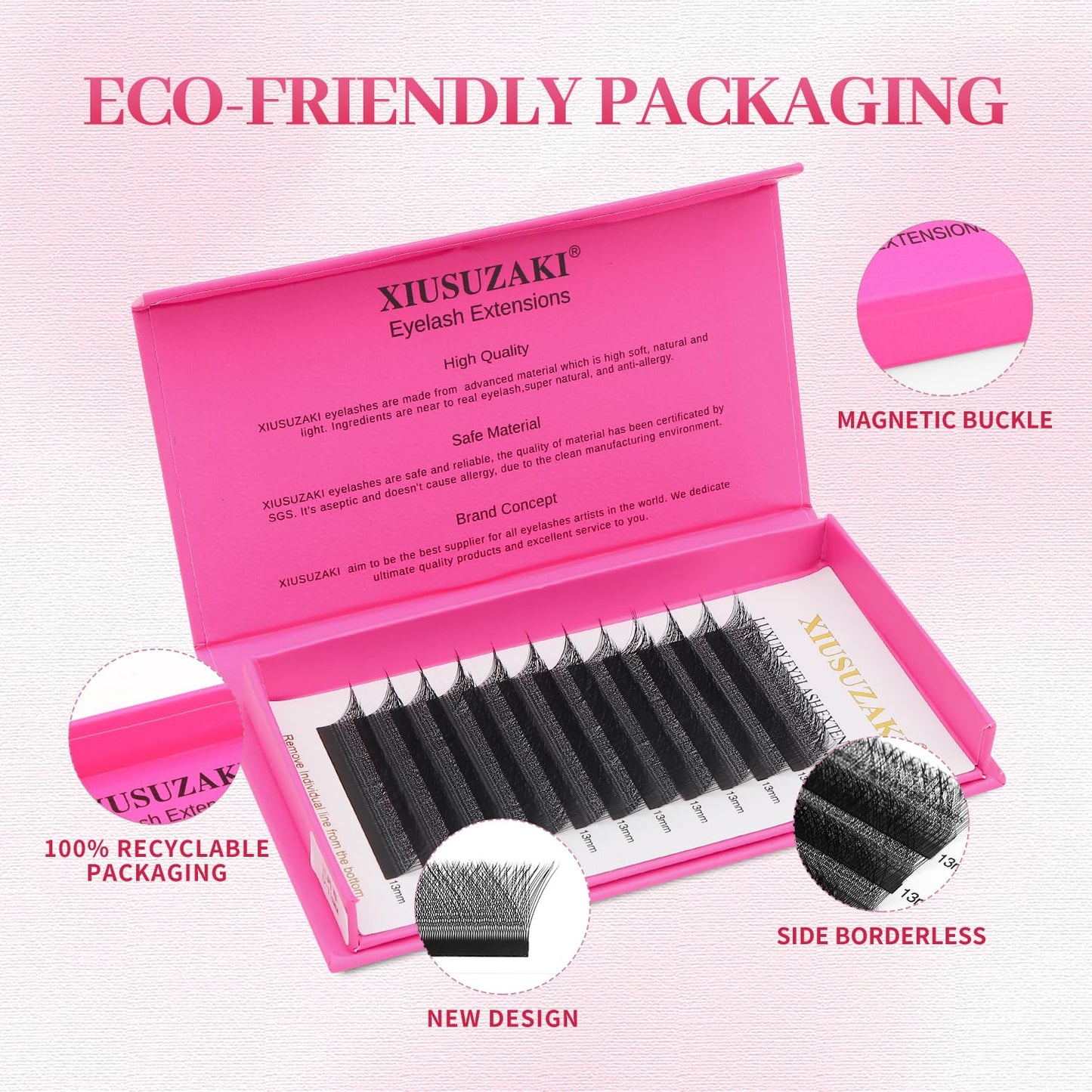 Lash Extensions 3D Eyelash Extensions W Lashes 0.07mm Thickness D Curl Lashes 8mm Soft Lash Trays Pestañas Pelo a Pelo Natural Matte Black False Eyelashes Individual Lashes(W-3D-0.07-D,8mm)
