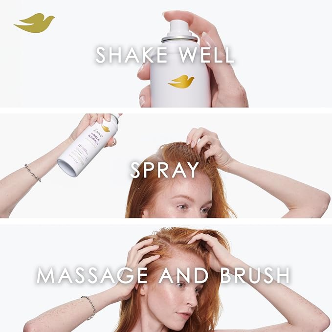 Dove Advanced Dry Shampoo Volume & Fullness Refresh & Revive Flat Hair Without Water for 2 Days of Freshness & Bounce 1.15 oz