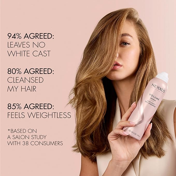 Nexxus Volume Refresh Dry Shampoo For Oil Control + Root-Lifting 72 Hour Freshness with FLEXX-ADAPT Technology 5 oz