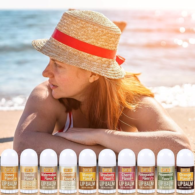 150 Pcs Mini Sunscreen Lip Balms Bulk SPF 30 Lip Balm Sticks Favors with Sunscreen SPF Employee Staff Appreciation Gifts Bulk Team Coworkers Christmas Party Gifts for Travel Beach