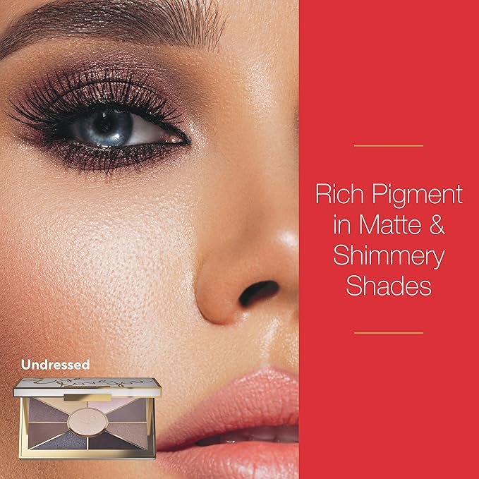 Mirabella Eye Love You Neutral Shimmer Eyeshadow Palette - Makeup Palette w/Ultra Pigmented Pressed Powders, Creamy Matte & Shimmer Metallic Eyeshadow Palette - Undressed
